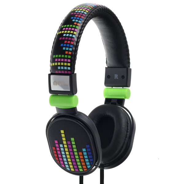 MOKI Poppers - Levels Black soft cushioned premium DJ Style headphone MOKI