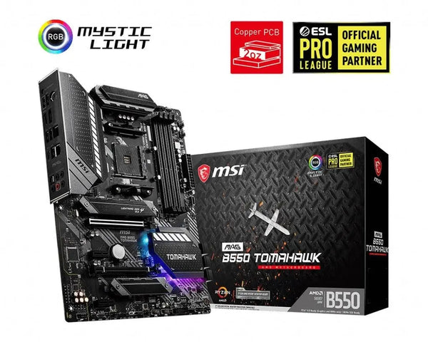 MSI MAG B550 TOMAHAWK AM4 ATX MB 4xDDR4 2xPCIEx16 2xPCIEx1 2xM.2 RAID LAN DP HDMI 6xSATAIII 2xUSB3.2 6xUSB2.0 MSI
