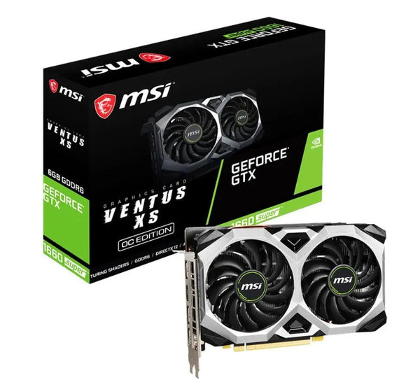 MSI nVidia Geforce GTX 1660 SUPER VENTUS XS OC 6GB GDDR6 7680 x4320 3xDP1.4 1xHDMI2.0b 1815 MHz TORX Fan 2.0 G-SYNC VR MSI