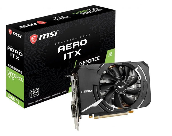 MSI nVidia Geforce GTX 1660 Ti AERO ITX 6GB OC GDDR6 7680x4320 DP1.4 HDMI2.0 1830 MHz G-SYN VR (LS) MSI