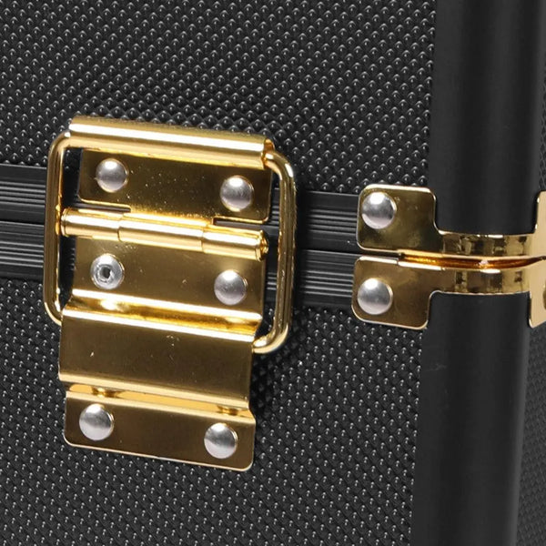 Makeup Case Professional Makeup Organiser 7 in 1 Trolley Black Gold Deals499