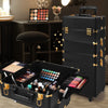 Makeup Case Professional Makeup Organiser 7 in 1 Trolley Black Gold Deals499