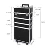 Makeup Case Professional Makeup Organiser 7 in 1 Trolley Black White Deals499