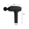Massage Gun Deep Tissue Percussion Massager Muscle Vibrating Relaxing LCD 4 Head Black Deals499