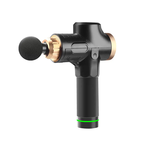 Massage Gun Electric Massager Vibration Muscle Therapy 4 Heads Percussion Black Deals499