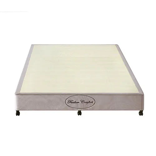 Mattress Base Ensemble Double Size Solid Wooden Slat in Beige with Removable Cover Deals499