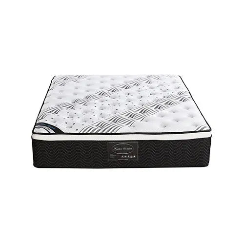 Mattress Euro Top Queen Size Pocket Spring Coil with Knitted Fabric Medium Firm 33cm Thick Deals499
