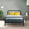 Metal Bed Frame Single Size Platform Foundation Mattress Base Leo Black Deals499