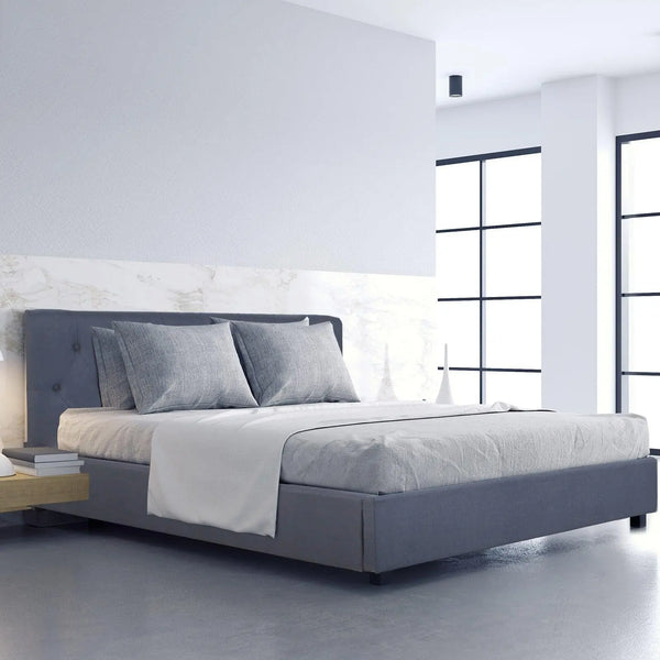 Milano Capri Luxury Gas Lift Bed Frame Base And Headboard With Storage All Sizes Charcoal Single Deals499