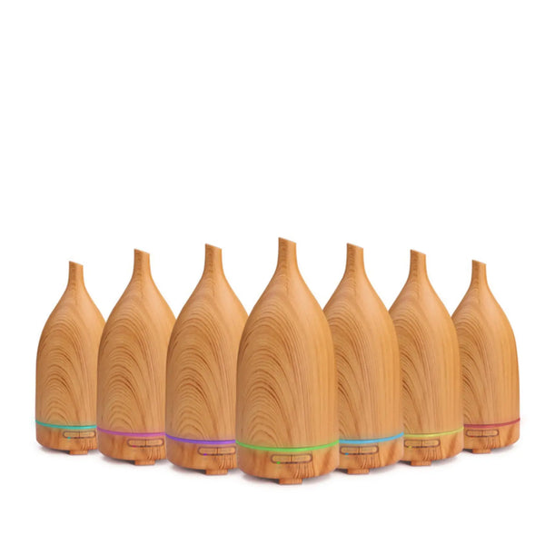 Milano Decor Aroma Diffuser 100ml Ultrasonic Humidifier Purifier And 3 Pack Oils - Light Wood Deals499