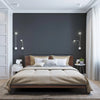 Milano Decor Azure Bed Frame With Headboard Black Wood Steel Platform Single Deals499