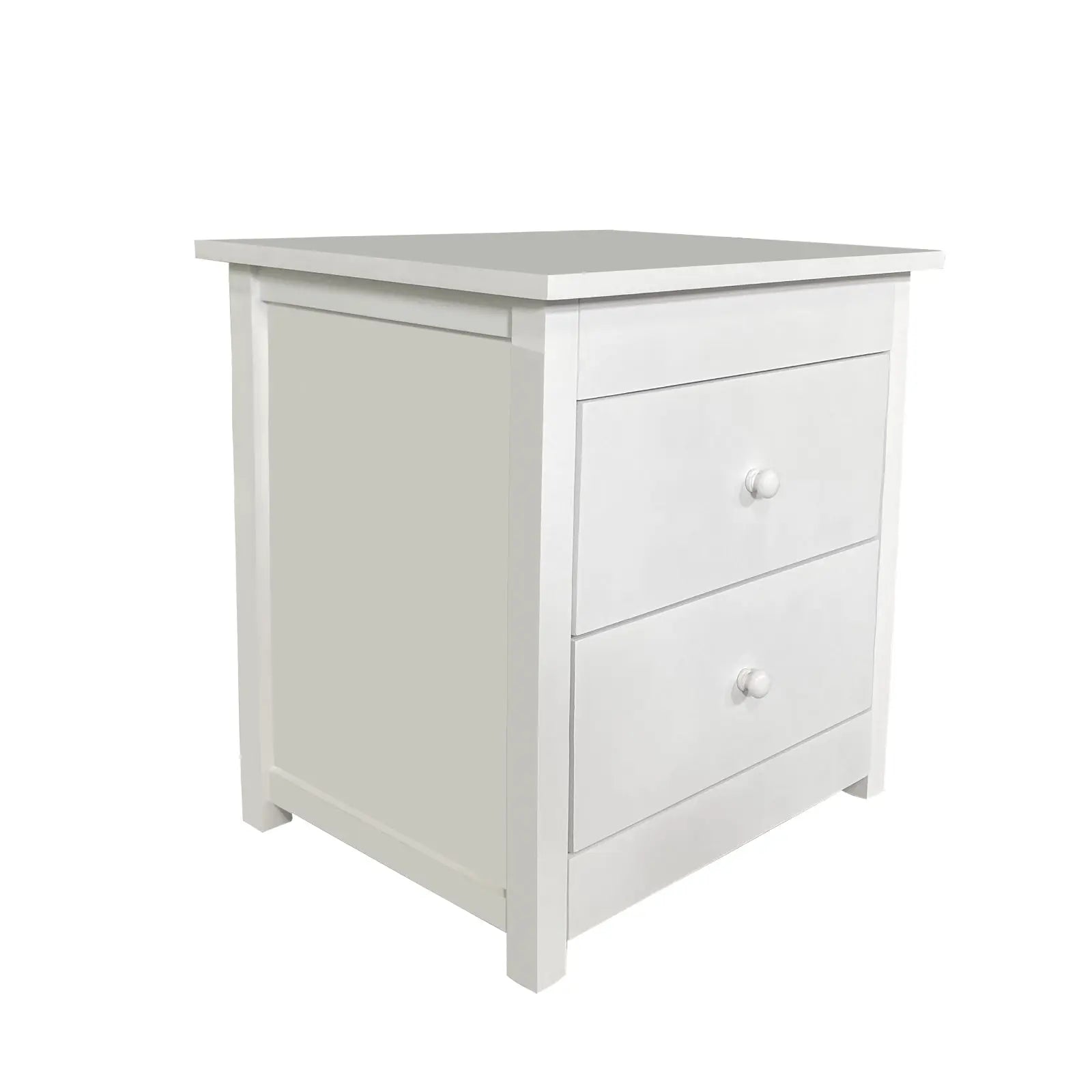 Milano Decor Bedside Table Byron Bay White Storage Cabinet Bedroom One Pack Deals499