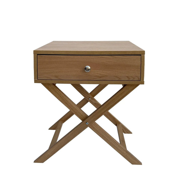 Milano Decor Bedside Table Surry Hills Oak Storage Cabinet Bedroom One Pack Deals499