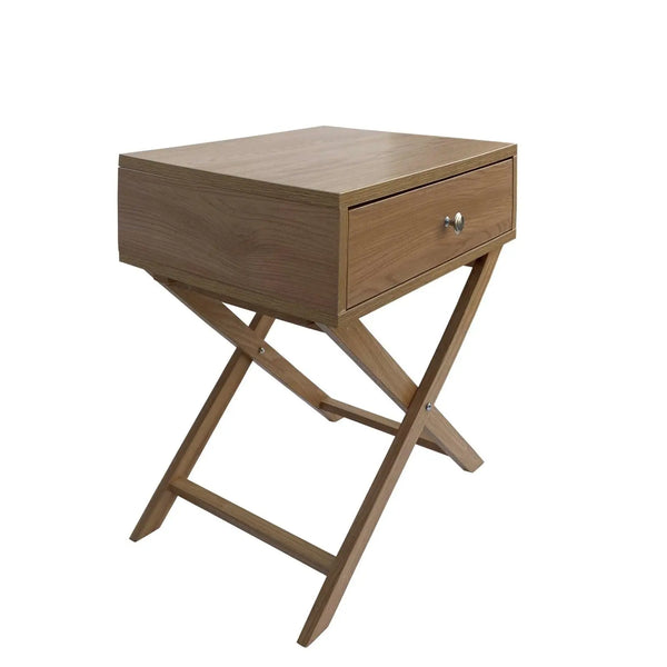 Milano Decor Bedside Table Surry Hills Oak Storage Cabinet Bedroom One Pack Deals499