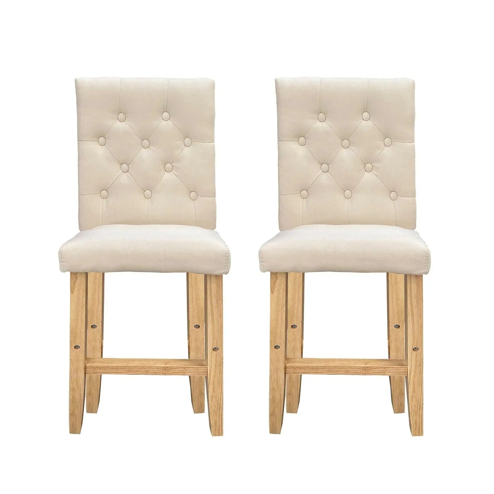 Milano Decor Hamptons Barstool Cream Chairs Kitchen Dining Chair Bar Stool Two Pack Deals499