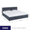 Milano Luxury Gas Lift Bed Frame And Headboard King Black Deals499