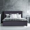 Milano Luxury Gas Lift Bed Frame Base And Headboard With Storage All Sizes Charcoal Double Deals499