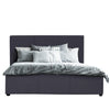 Milano Luxury Gas Lift Bed Frame Base And Headboard With Storage All Sizes Charcoal King Deals499