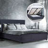 Milano Luxury Gas Lift Bed Frame Base And Headboard With Storage All Sizes Charcoal King Deals499