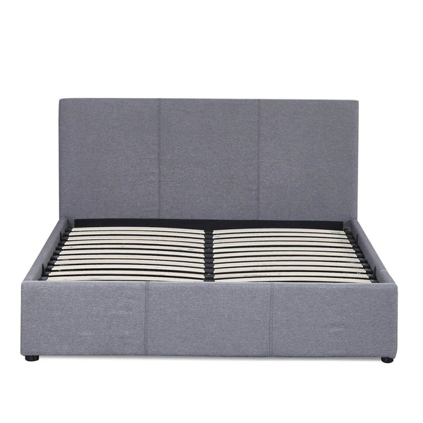Milano Luxury Gas Lift Bed Frame Base And Headboard With Storage All Sizes Grey King Deals499