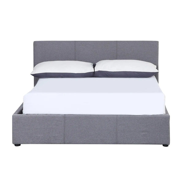 Milano Luxury Gas Lift Bed Frame Base And Headboard With Storage All Sizes Grey Queen Deals499