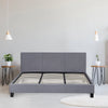 Milano Sienna Luxury Bed Frame Base And Headboard Solid Wood Padded Linen Fabric Grey King Single Deals499