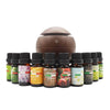 Milano Ultrasonic USB Diffuser with 10 Aroma Oils Humidifier LED Light 130ml - Dark Wood Deals499