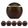 Milano Ultrasonic USB Diffuser with 10 Aroma Oils Humidifier LED Light 130ml - Dark Wood Deals499