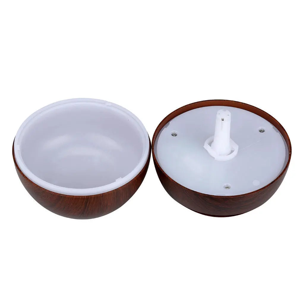 Milano Ultrasonic USB Diffuser with 10 Aroma Oils Humidifier LED Light 130ml - Dark Wood Deals499