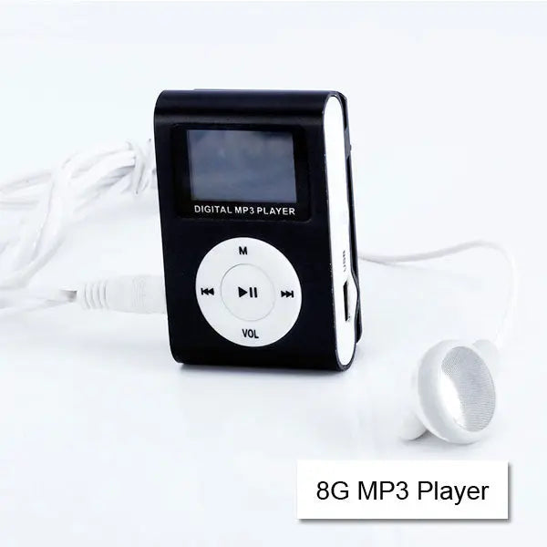 Mini Clip 16G MP3 Music Player With USB Cable & Earphone Silver Deals499