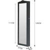 Mirror Jewellery Cabinet Makeup Storage Ear Ring Necklace Box Wall Door Black AU Deals499