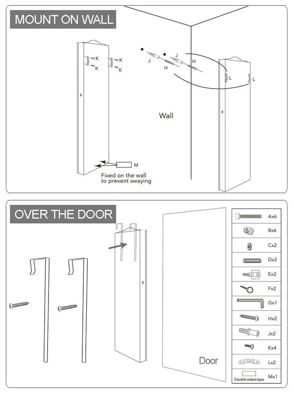 Mirror Jewellery Cabinet Makeup Storage Ear Ring Necklace Box Wall Door Black AU Deals499