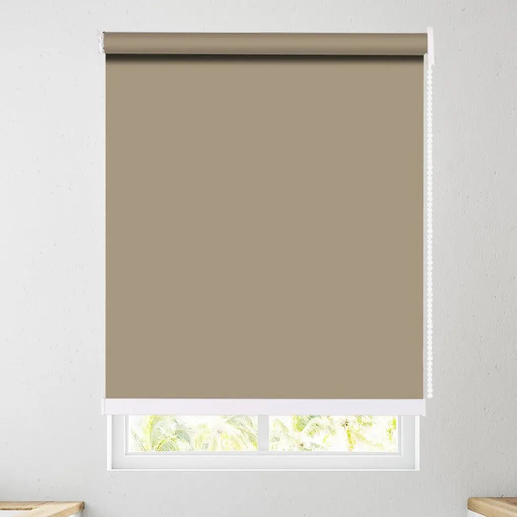 Modern Blockout Roller Blinds Curtain Full Sun Shading Room Tan 120cmx210cm Deals499