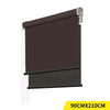 Modern Day/Night Double Roller Blinds Commercial Quality 90x210cm Coffee Black Deals499