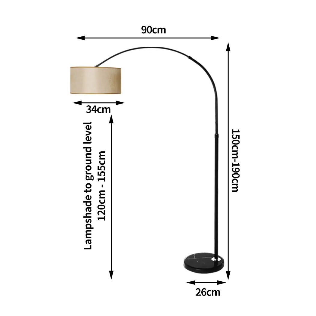 Modern LED Floor Lamp Reading Light Free Standing Height Adjustable Marble Base Deals499