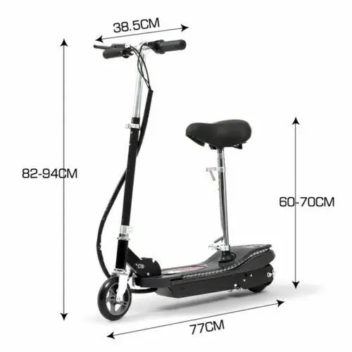 Monvelo Folding Electric Scooter LED Portable Commuter Adults Kids e-Bike Black Deals499