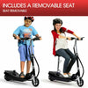 Monvelo Folding Electric Scooter LED Portable Commuter Adults Kids e-Bike Black Deals499