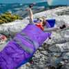 Mountview -20°C Outdoor Camping Thermal Sleeping Bag Envelope Tent Hiking Purple Deals499