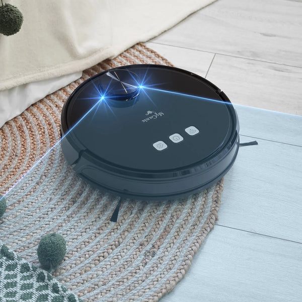MyGenie Laser Smart Pro IQ 360 Robot Vacuum Cleaner Black WIFI Remote Control Deals499