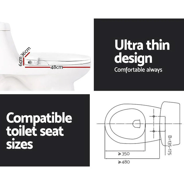 Non Electric Bidet Toilet Seat Bathroom - White Deals499