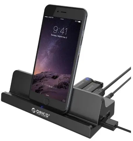 ORICO 4-Port USB3.0 Universal Docking Station for Cellphone and Tablet with 1M USB3.0 Cable ORICO