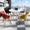 Office Meeting Table Chair Set 4 PU Leather Seat Dining Tables Chair Round Desk Type 5 Deals499