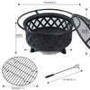 Outdoor Fire Pit BBQ Portable Camping Fireplace Heater Patio Garden Grill Deals499