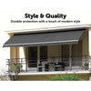 Outdoor Folding Arm Awning Retractable Sunshade Canopy Grey 4.0m x 2.5m Deals499