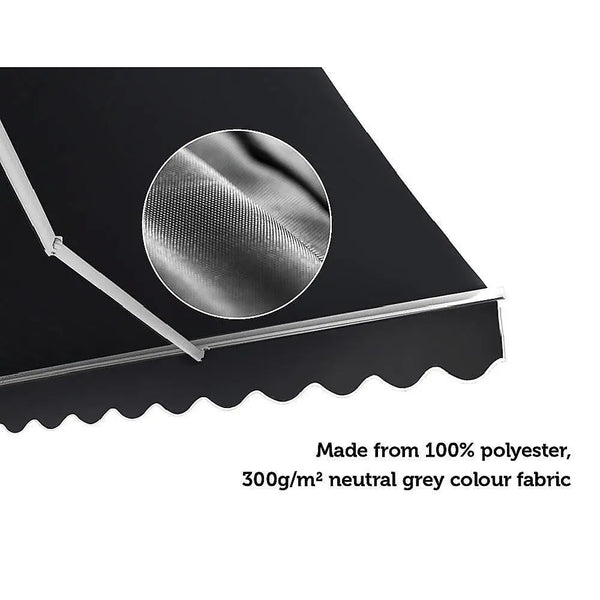 Outdoor Folding Arm Awning Retractable Sunshade Canopy Grey 4.0m x 2.5m Deals499