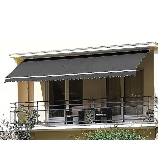 Outdoor Folding Arm Awning Retractable Sunshade Canopy Grey 4.0m x 2.5m Deals499