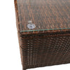 Outdoor Furniture Set Patio Garden 3 Pcs Chair Table Rattan Wicker Cushion Seat Brown Deals499