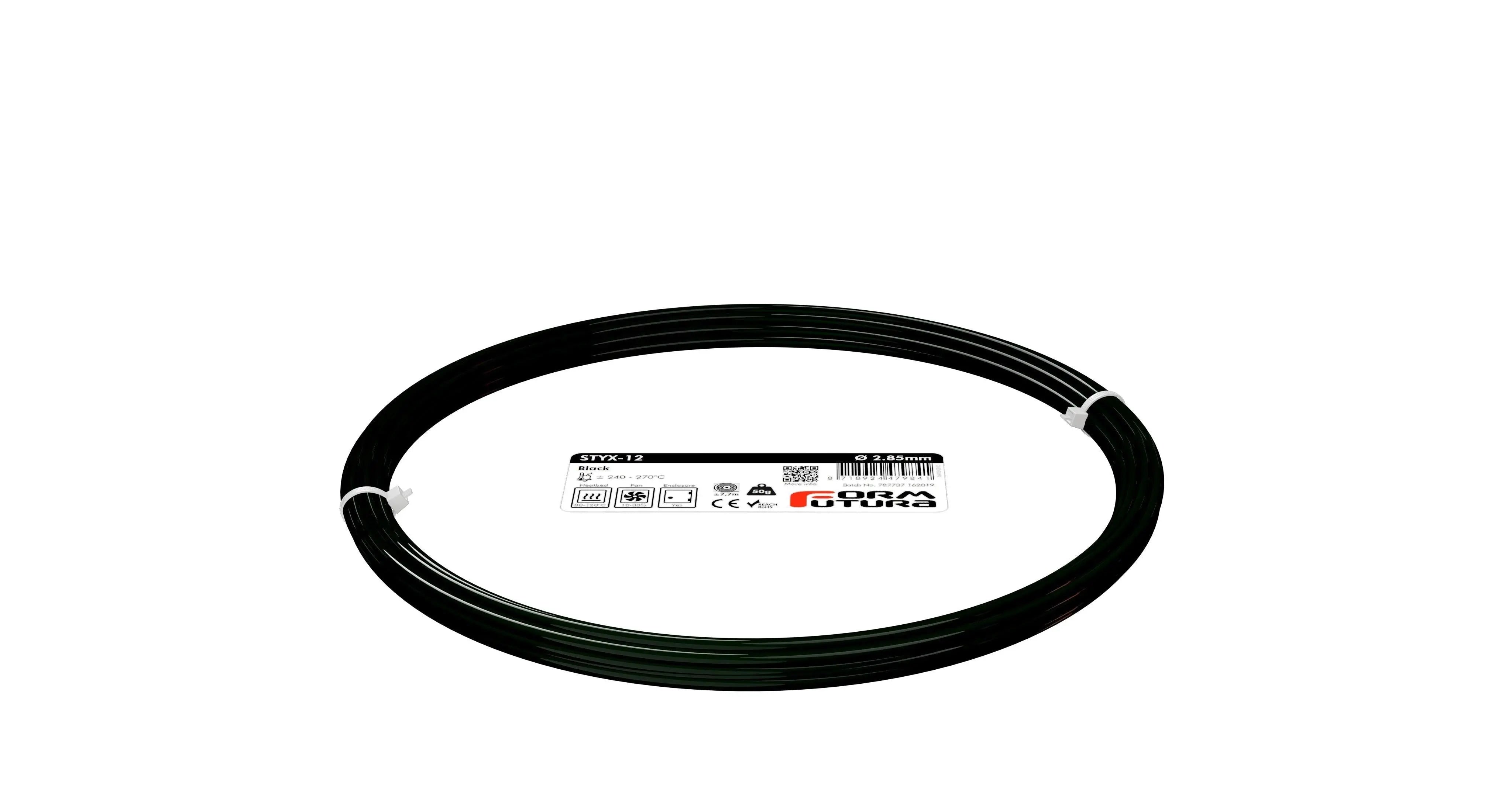 PA Nylon Filament FormFortura STYX-12 available in Black, Clear and White - 3D Printer Filament Deals499