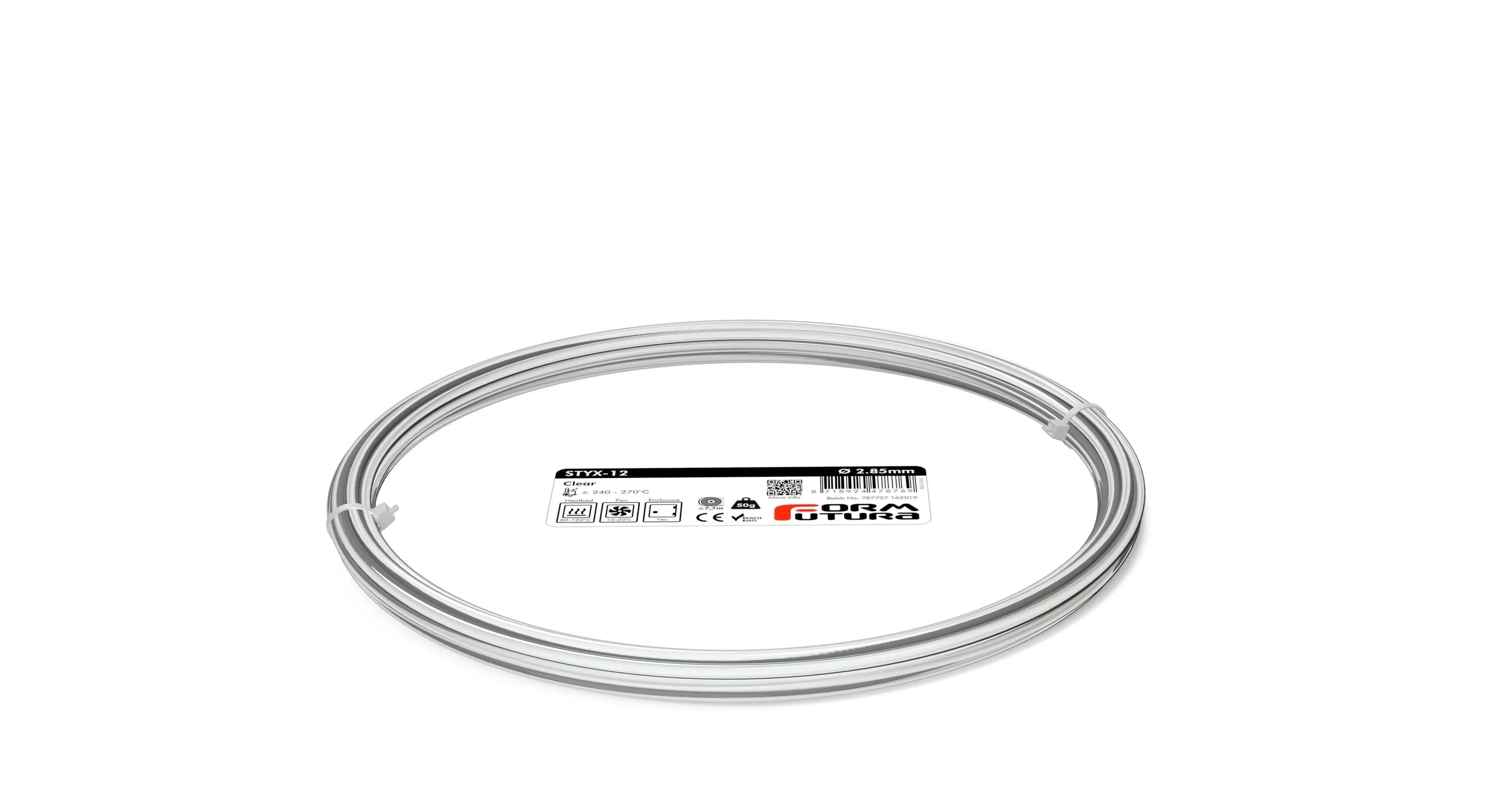 PA Nylon Filament FormFortura STYX-12 available in Black, Clear and White - 3D Printer Filament Deals499