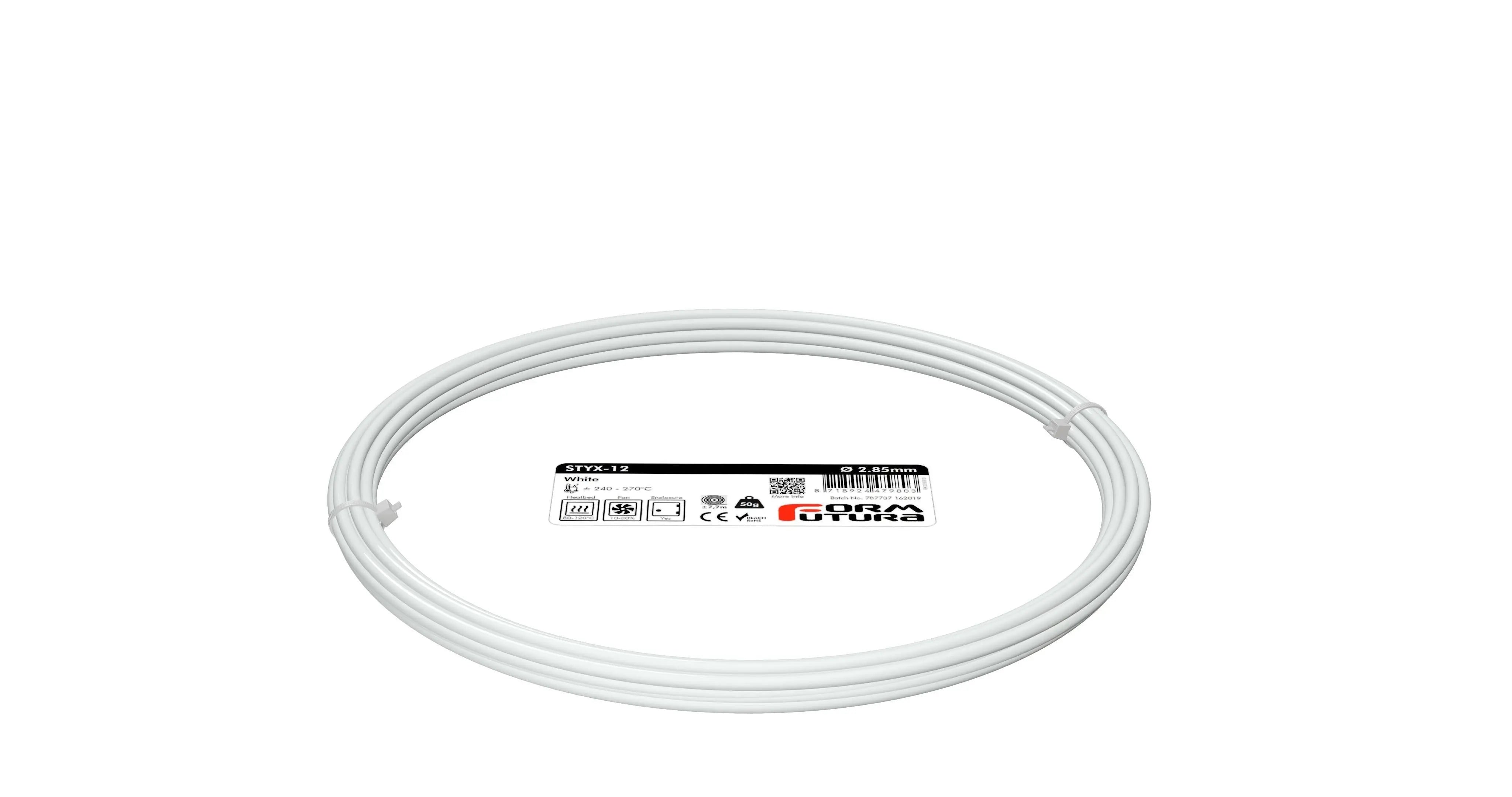 PA Nylon Filament FormFortura STYX-12 available in Black, Clear and White - 3D Printer Filament Deals499